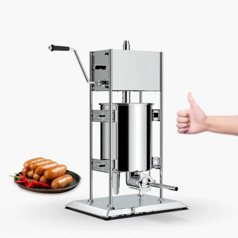 Stainless Steel Collagen Small Scale Pork Tying Machine 3L 5L 7L Commercial Manual Meat Sausage Stuffer