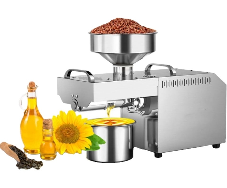 Stainless Steel Small Portable Automatic Sunflower Tea Pepper Rapeseed Oleander Soybean Sesame Peanut Oil Press Machine