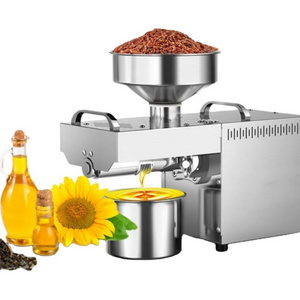 Stainless Steel Small Portable Automatic Sunflower Tea Pepper Rapeseed Oleander Soybean Sesame Peanut Oil Press Machine