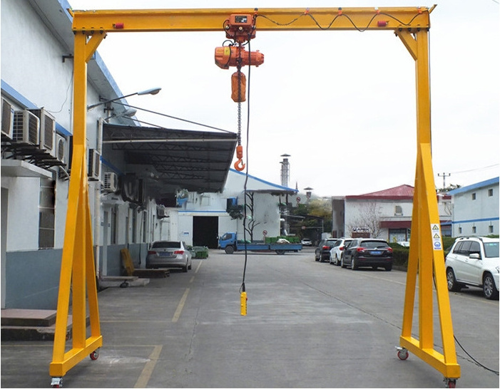 Construction Mobile Portable 3 Tons 5 Tons Gantry Crane Workshop Outdoor Small Electric Hoist Height Adjustable Gantry Crane