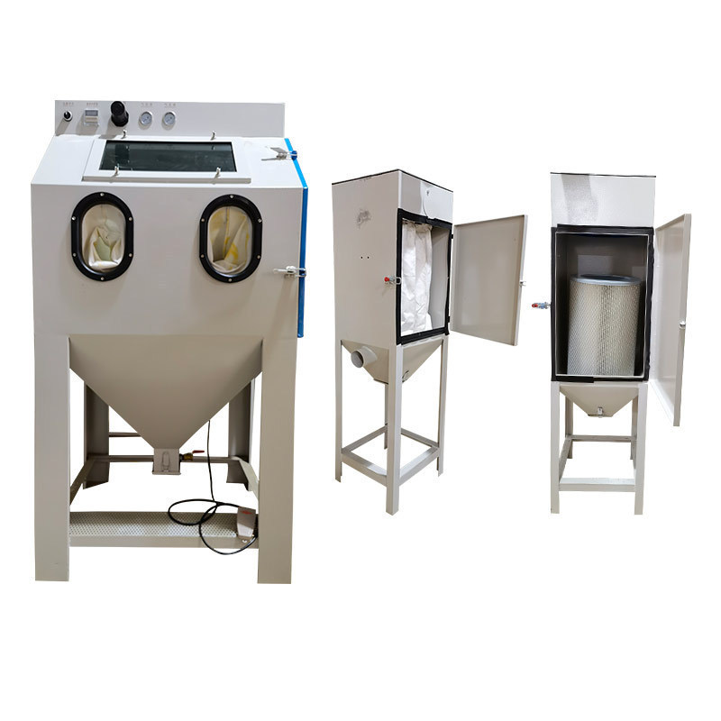 Small Cabinet Dry With Wet Manual Machine To Clear Rust Car Rust Removing Sandblaster