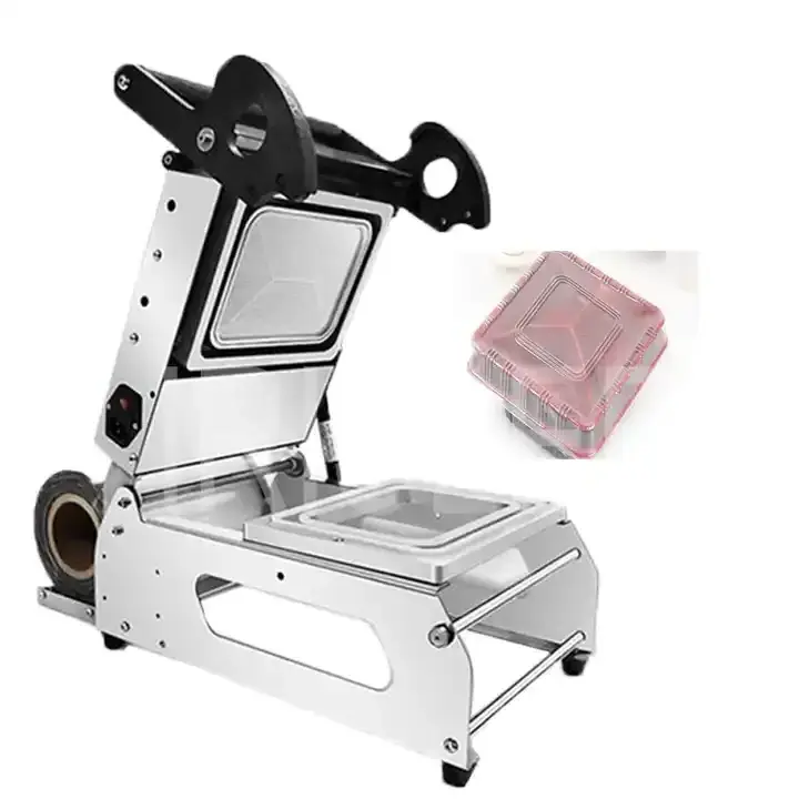 High Quality Tray Packaging Sealer Manual  Plastic Container Food Lunch Box Tray Sealing Machine