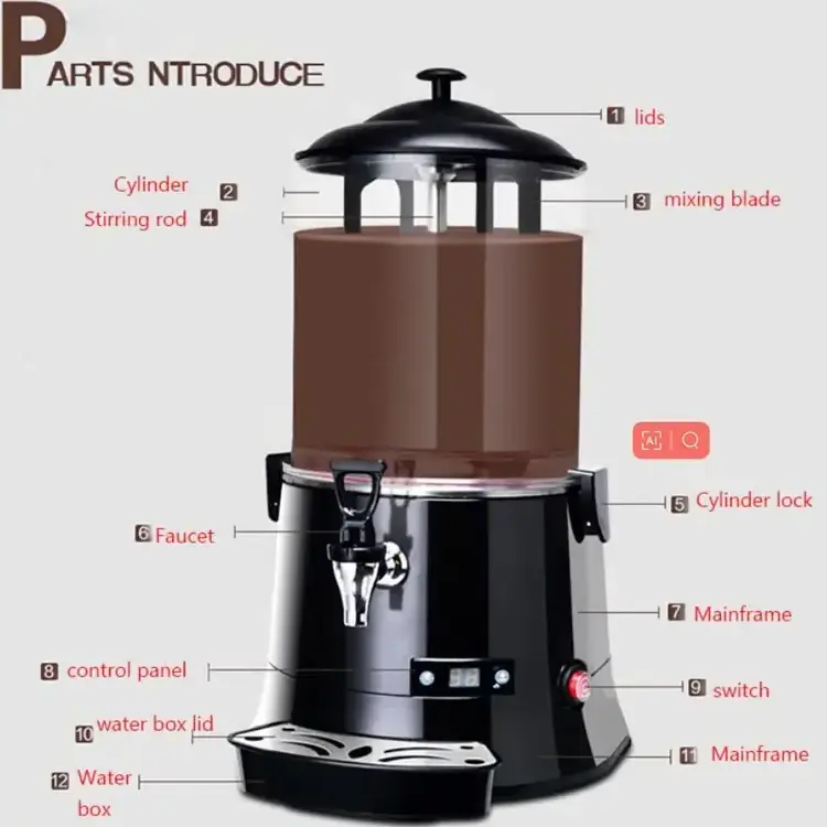 High Quality Commercial Hot Chocolate Machine Speed Motor Commercial Drinking Hot Chocolate Maker Hot Chocolate Dispenser