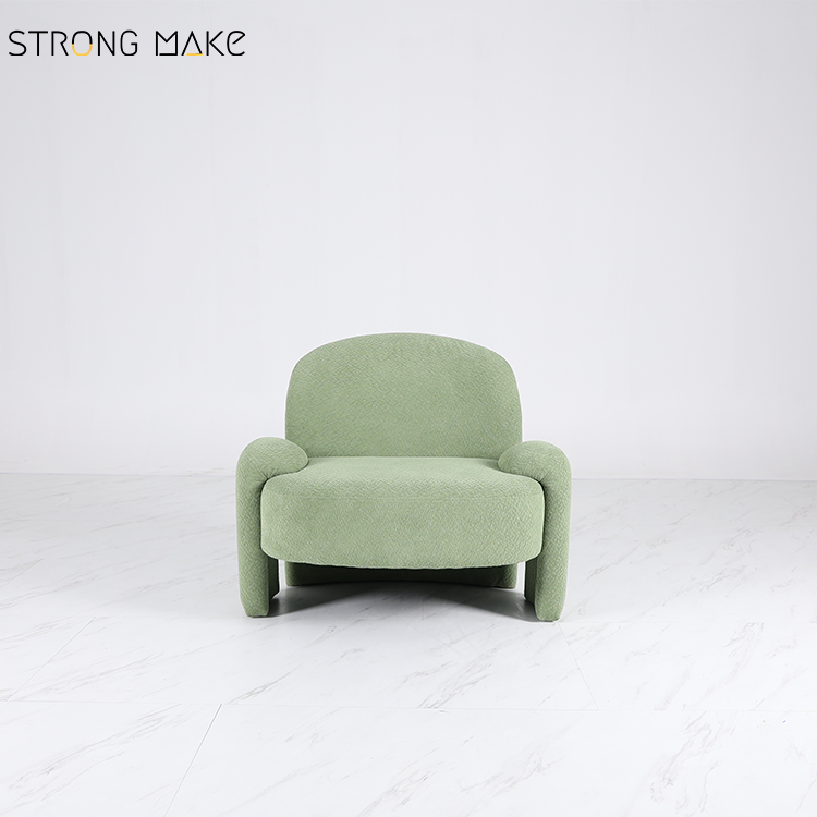 Occasional Chair Green Leisure Home Living Room Single Sofa Modern Luxury Relax Velvet Lounge Accent Chairs With Ottoman