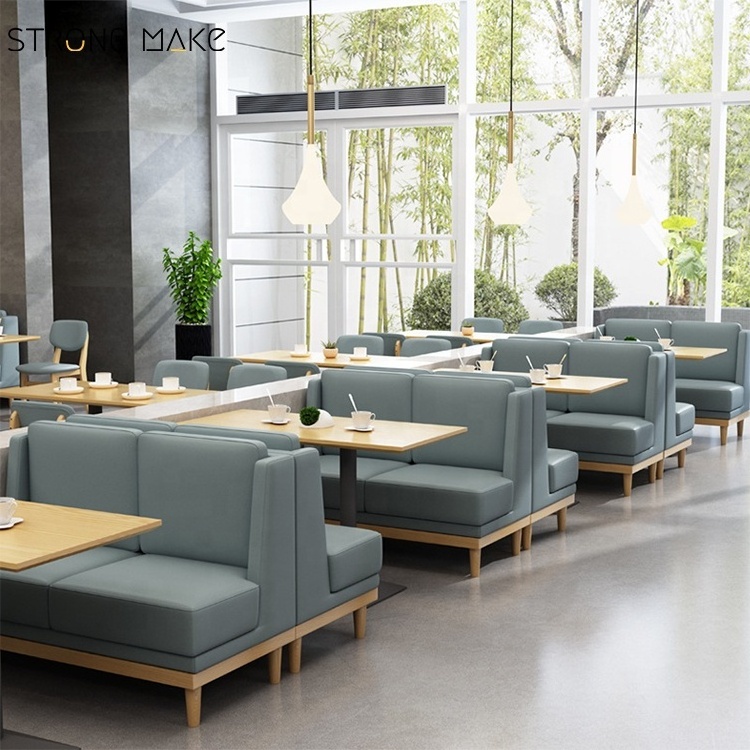 Luxury Furniture Sillas De Comedor Moderno 6 Restaurant Fast Food Green Leather Modern Table Booth Seating