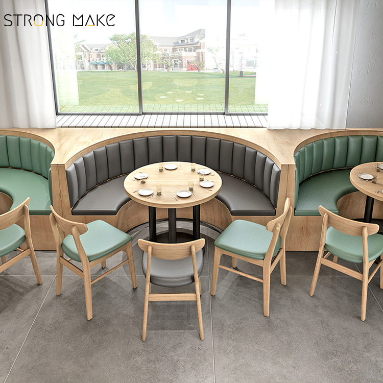 Sectional Sofa C Shape Booth Restaurantes Wood Velvet Half Circle Corner Circular Round Restaurant Booth Seating