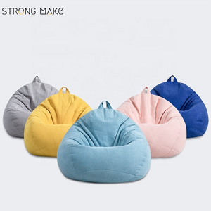 Wholesale Colorful Custom Lazy Sofa Round Foldable Single Tatami Round Big Lazy Bean Bag Sofa Chair with filling