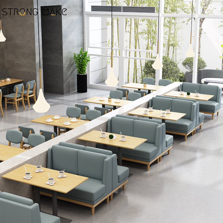 Luxury Furniture Sillas De Comedor Moderno 6 Restaurant Fast Food Green Leather Modern Table Booth Seating