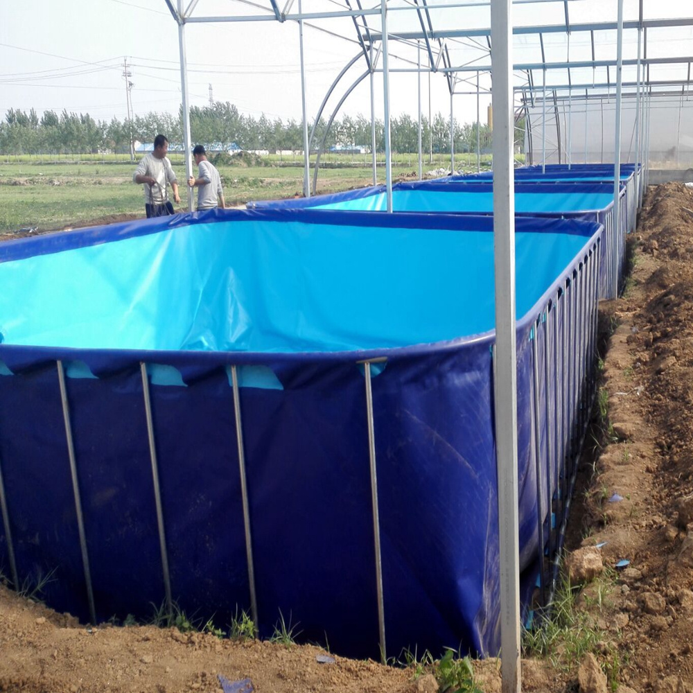 Customizing big size PVC fish pond Fish Farming Tank  for indoor and outdoor aquaculture system