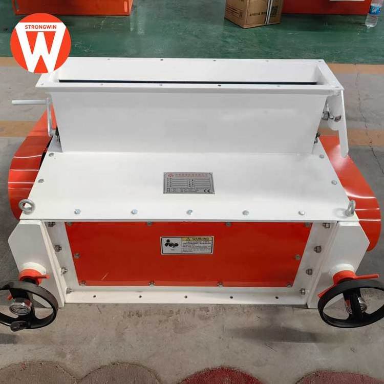 Double roller fish feed pellet crumble machine