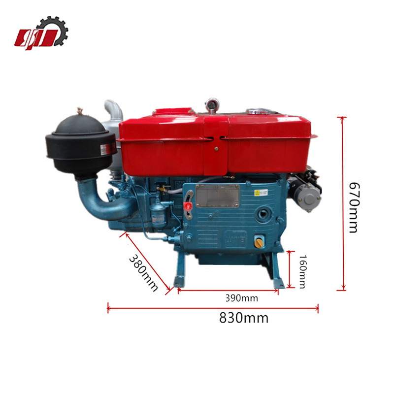 strong yu brand high quality mine equipment 15hp new water cooled single cylinder diesel engine