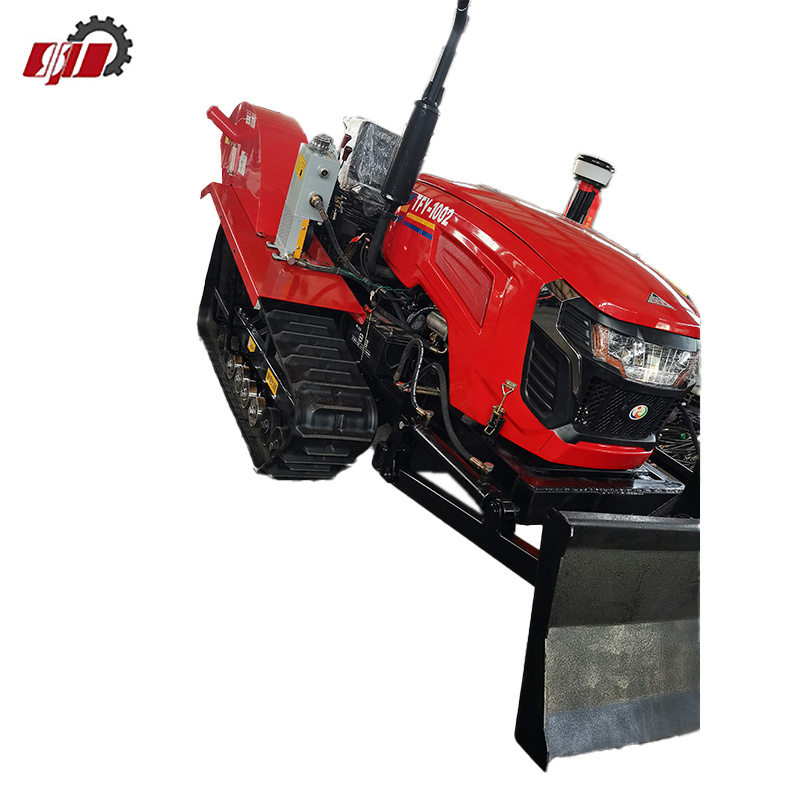 Farm Orchard Paddy Field Crawler Tractor Mini Tractor With Rotary Tiller Plow Agricultural Machinery