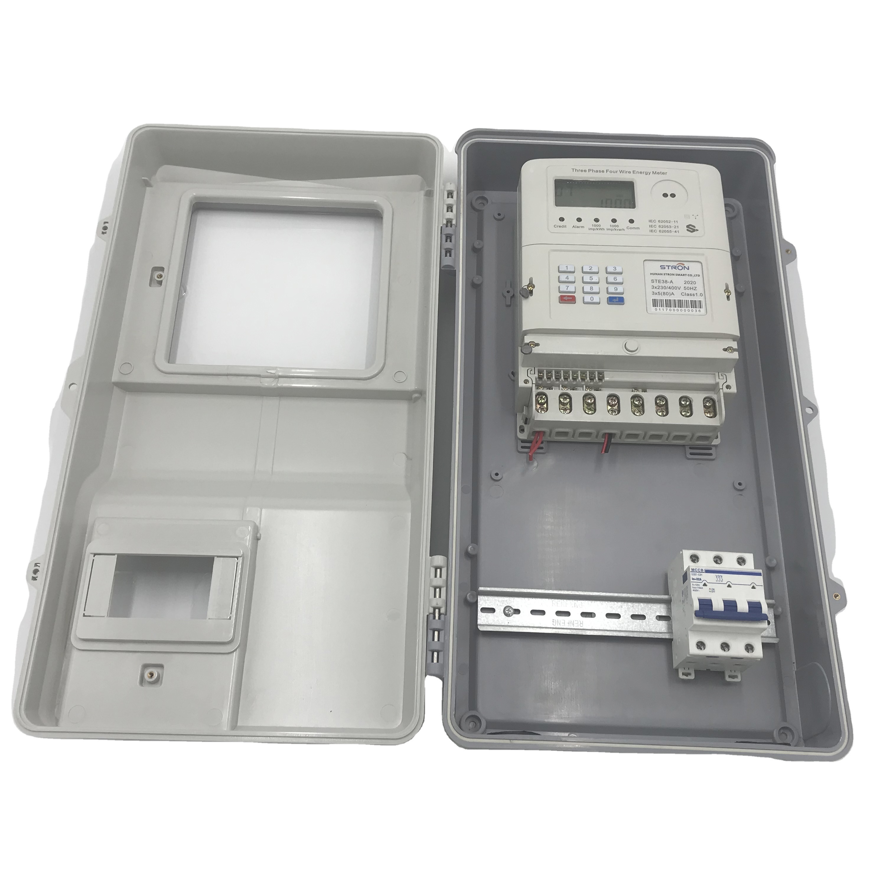 Prepaid 3 phase IP65 Wall Mounted Electricity Meter Box/Enclosure for Electricity Meter Protection