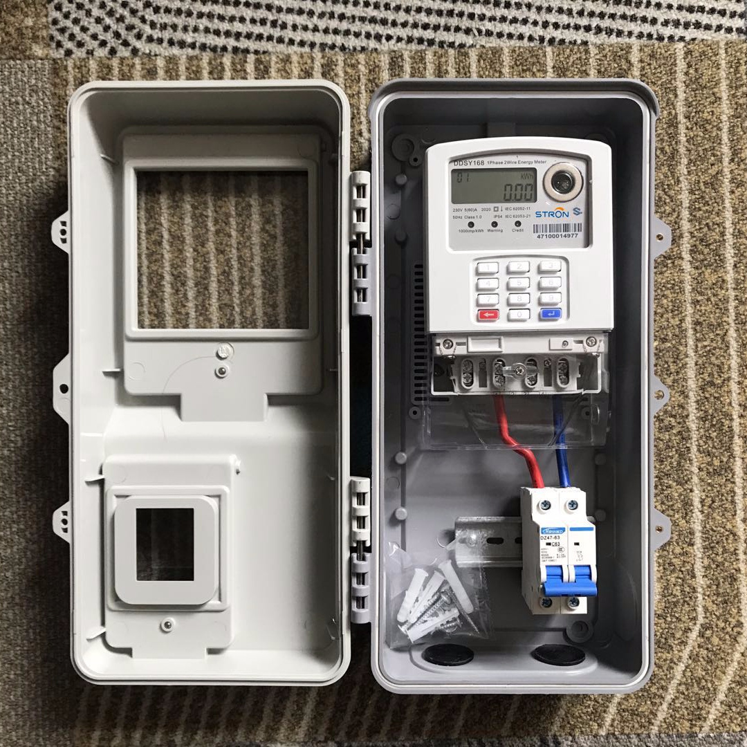 Indoor/Outdoor Waterproof Single Phase Prepayment Electricity Energy Meter Box/Enclosure