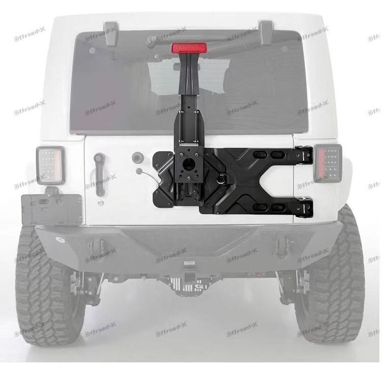 High Performance Car Spare Tire Rear Door Bracket With Tire Cover for Jeep Tire Cover Bracket