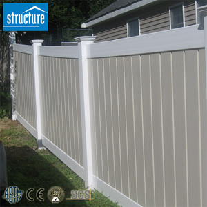 High Quality White/Black/Gray Vinyl Privacy Fence Factory