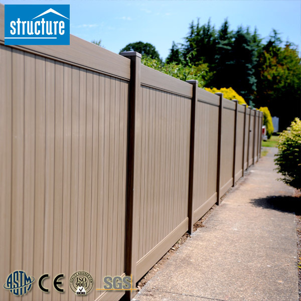 High Quality White/Black/Gray Vinyl Privacy Fence Factory