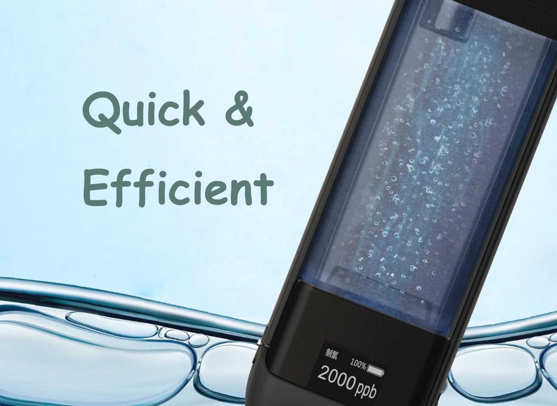 High Quality Portable Hydrogen Water Machine ABS Alkaline Ionizer with USB Power Filtered Water Purifier Battery Personal OEM