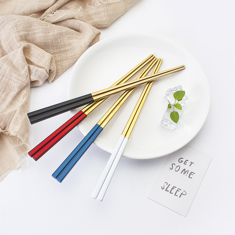 Chinese Customized Logo Metal Restaurant Reusable Sushi Japanese Eco-Friendly Stainless Steel Chopsticks