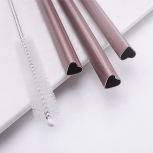 wholesale wedding gift rose gold color drinking stainless steel straw