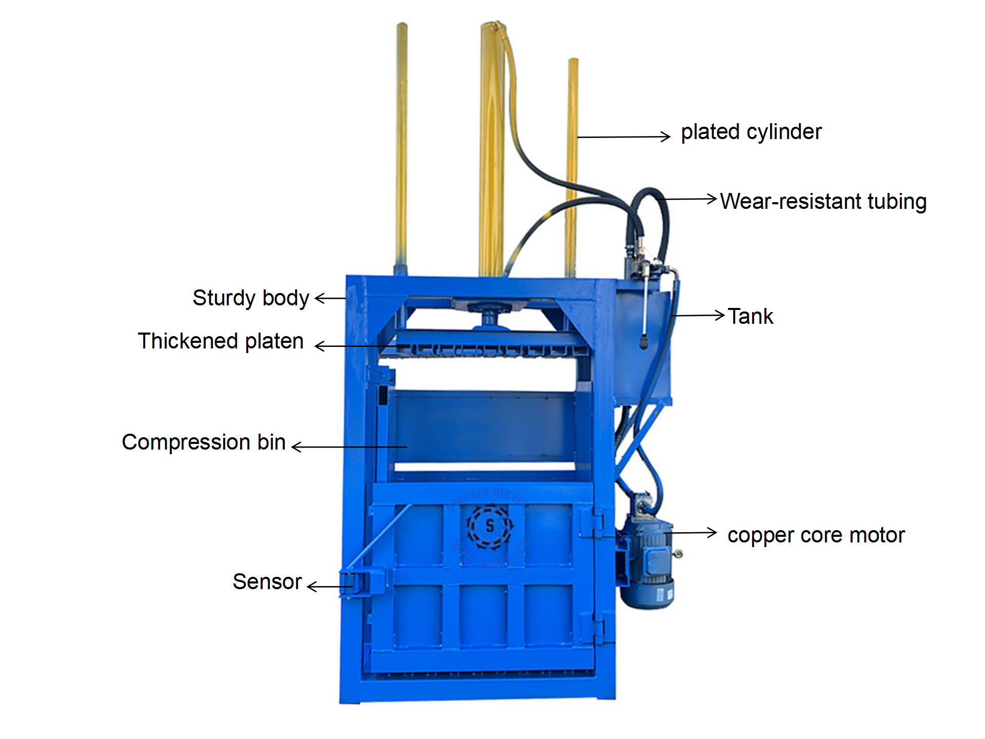 Plastic metal Compactor Baling Baler Press for Recycling Waste rubber packing machine press baling