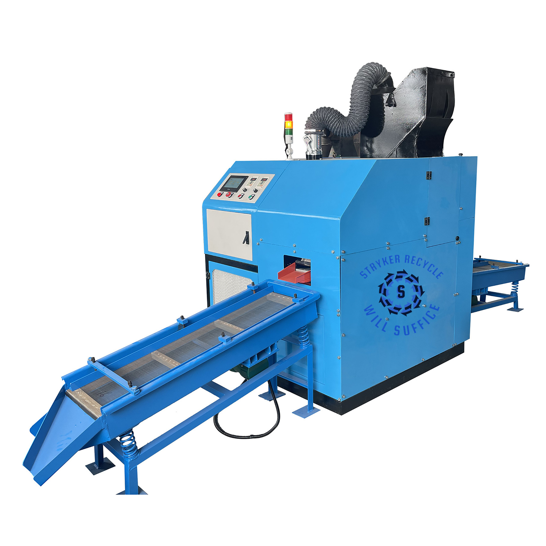 How to process a large number of waste cable wires in one time use ST-06 copper granulator and crusher recycling machine