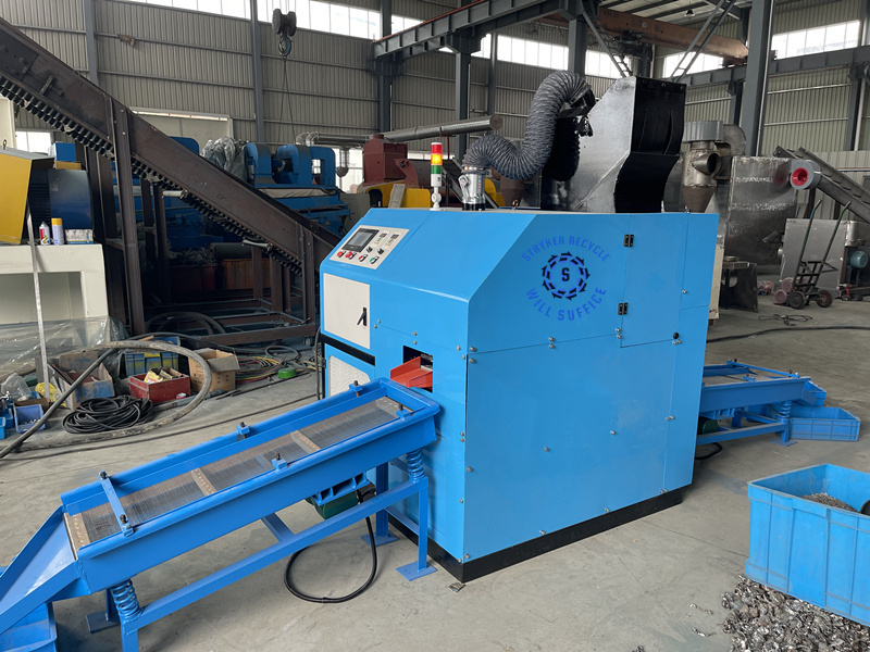 How to process a large number of waste cable wires in one time use ST-06 copper granulator and crusher recycling machine