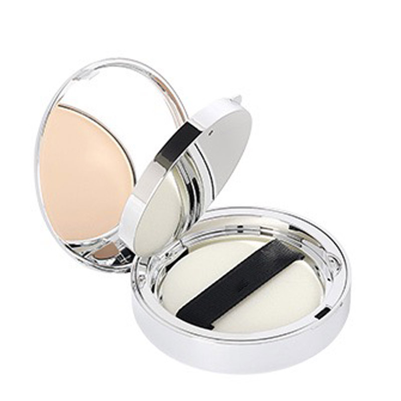 DIA 59MM compact powder case luxury makeup powder box with puff placement press powder case packaging with mirror