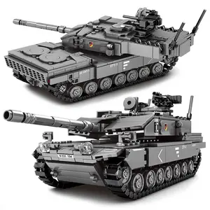 Sembo 207001 Army Main Battle Tank Challenger Leopard Soldiers Figures Set For Kids Children Toys Gifts Building Blocks Sets