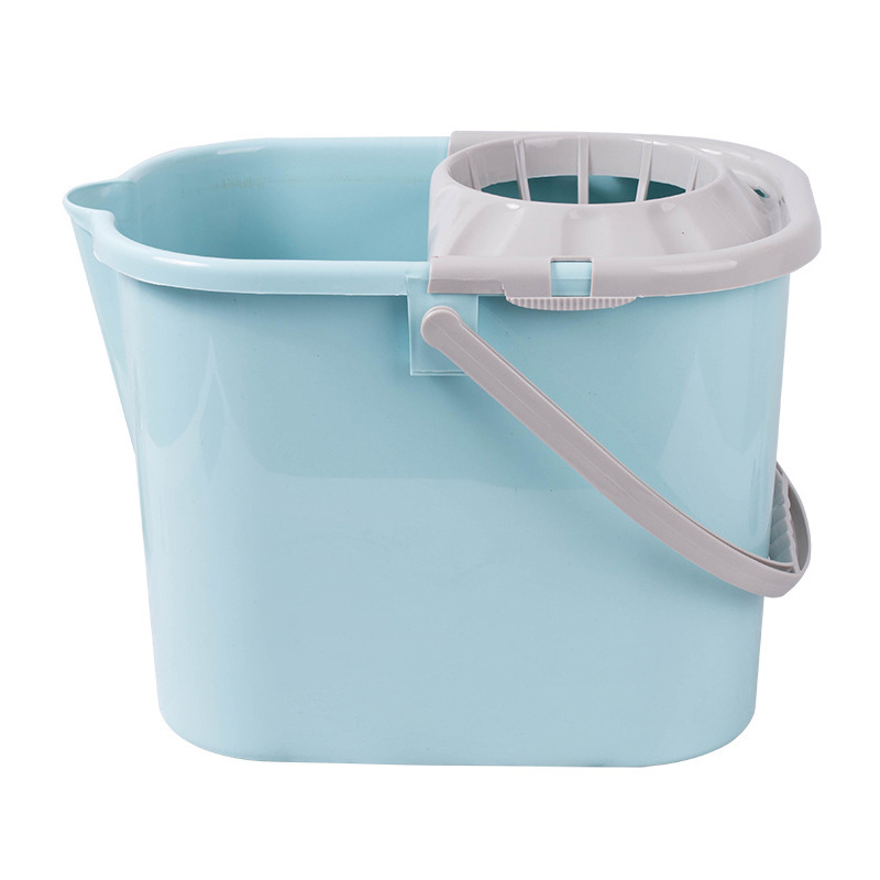 New design household plastic flat mop cleaning bucket with wheels factory price squeeze mop bucket floor cleaning mop bucket