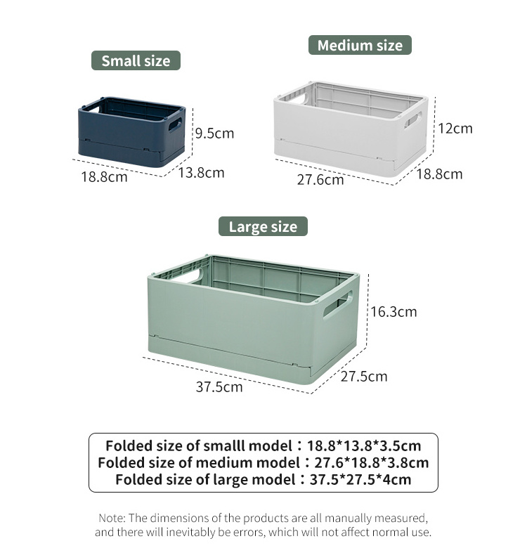 Wholesale Small Size Plastic PP Foldable Crate Box Portable Stackable Box Collapsible Box For Storage