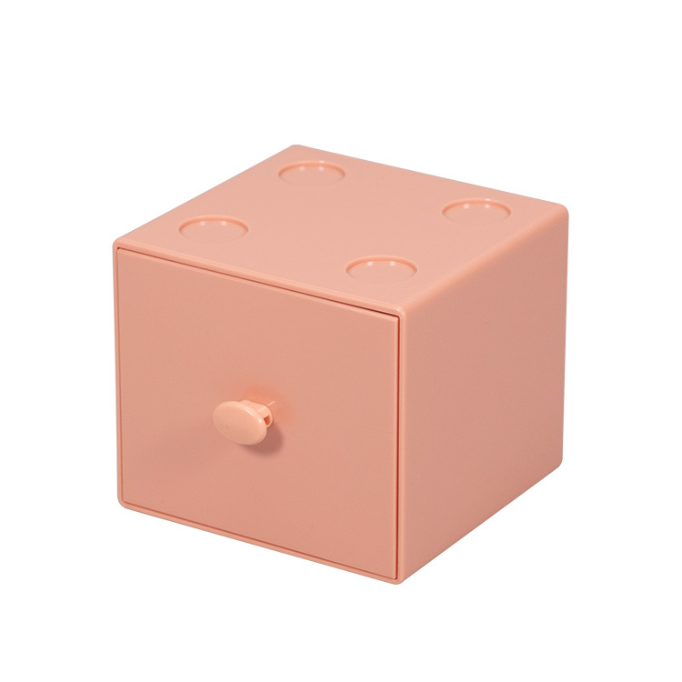 Shunxing Wholesale Free combination blocks shape desktop storage box jewelry beads box stacking organizer box plastic cube