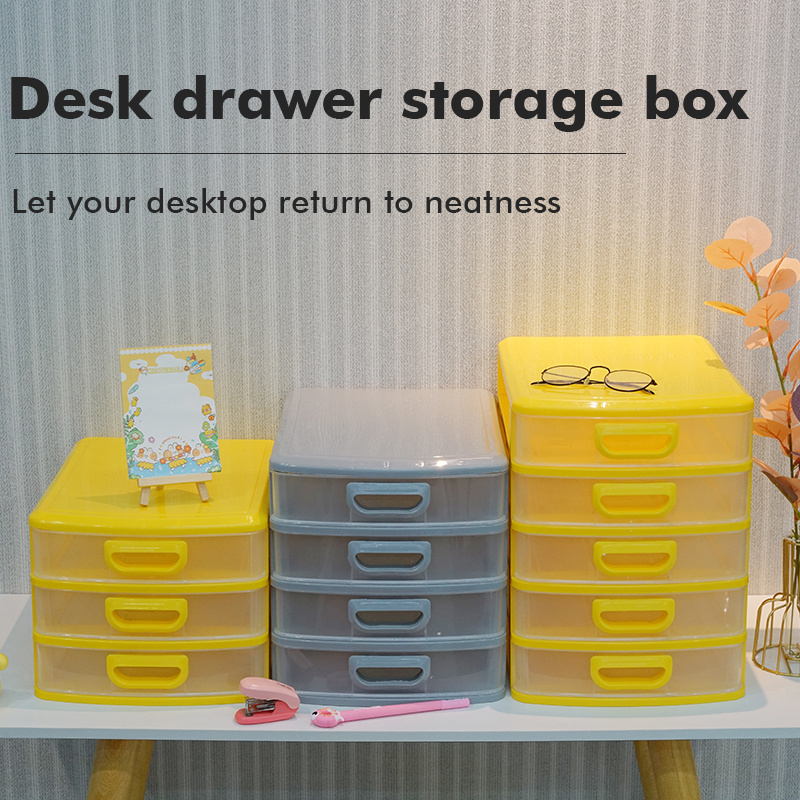 ODM/OEM factory office 5 drawer cabinet box plastic cosmetic storage box storage drawers