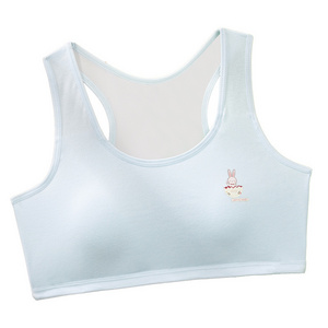 Purified cotton mesh I-shaped developmental puberty vest junior high school students high school girl anti- bra bra