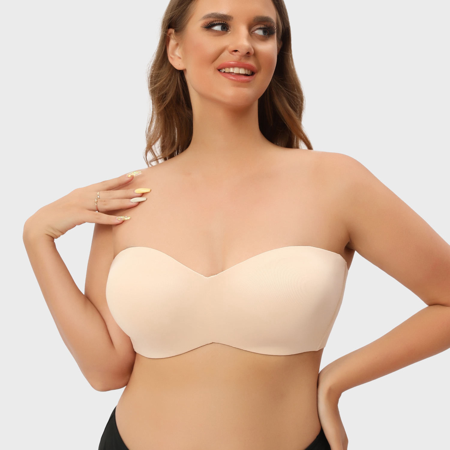 Cross-border  station  European and American seamless bras plus size plump girls non- push up comfortable underwear BCDEFG Cup