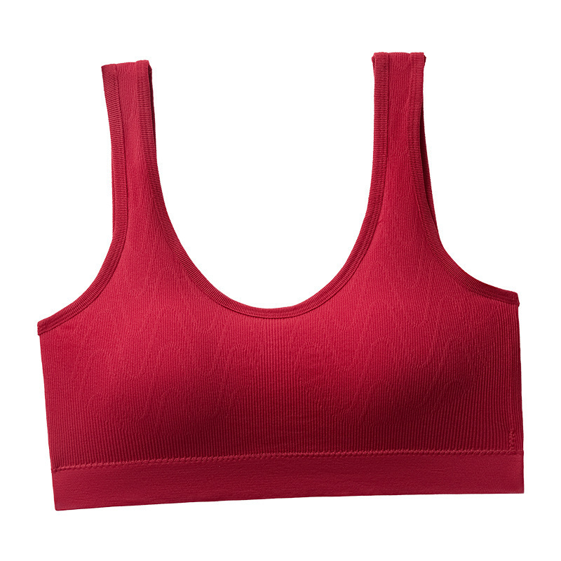 55.00 kg-85.00 kg middle-aged and elderly bra women's plus-sized plus size vest thin wireless sleep plump girls mom underwear