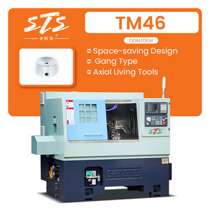 Cheap Mill Combo Live Tooling Metal TM46 Cnc Lathe Machine Space Saving Design Gang Type Automatic Lathe Cnc Machining