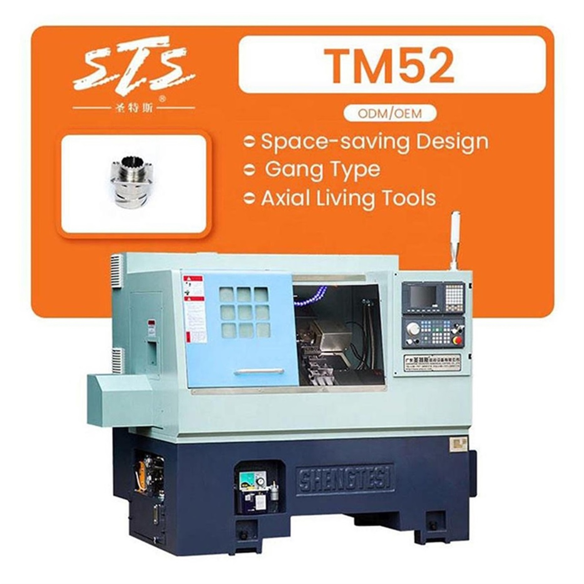 Live Tool Higher Rigidity Slant Bed Lathe Center Combined Cnc Lathe and Milling Machine