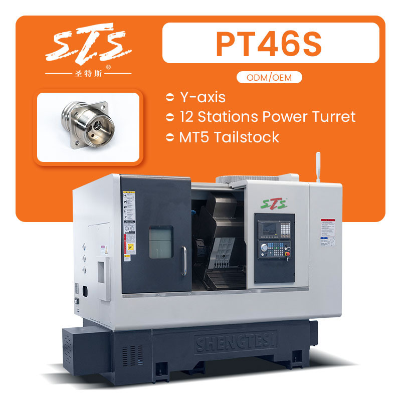 High Quality Slant Bed Cnc  MT5 Tailstock 4 Axis  Heavy Duty Turning And Milling Machine