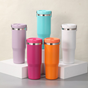 Wholesale Thermos 20oz Iced Flow Flip Straw Tumbler 30 Oz Thermos Vacuum Insulated Travel Car Tumblers With Handle Lids