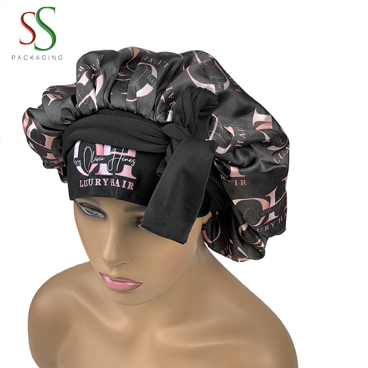 Custom Silk Bonnet Long with Tie Bonnet with Tie Strings