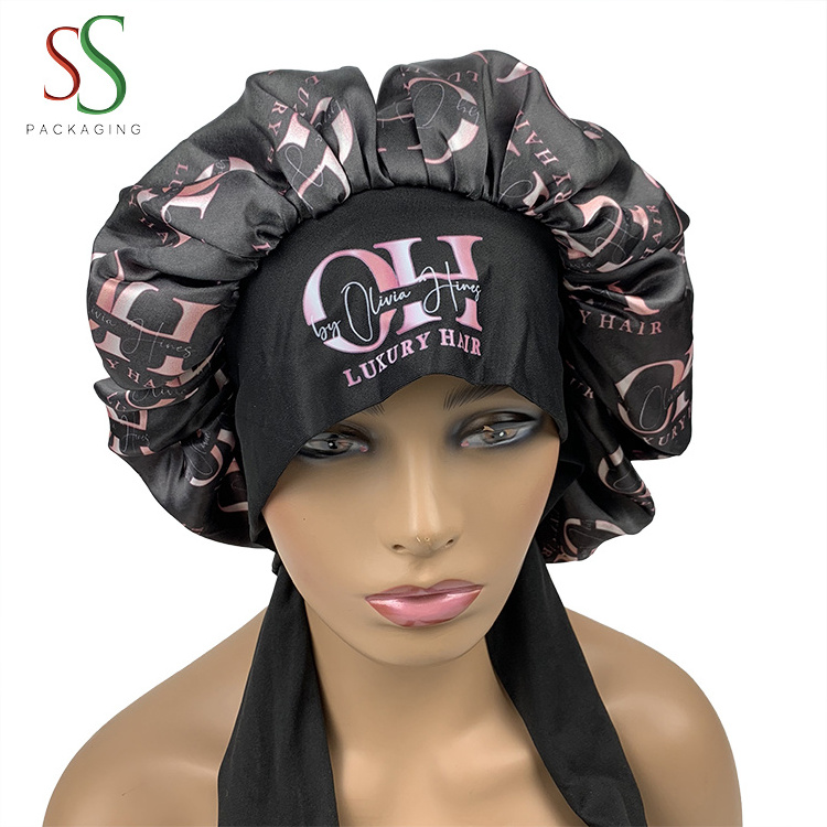 Custom Silk Bonnet Long with Tie Bonnet with Tie Strings