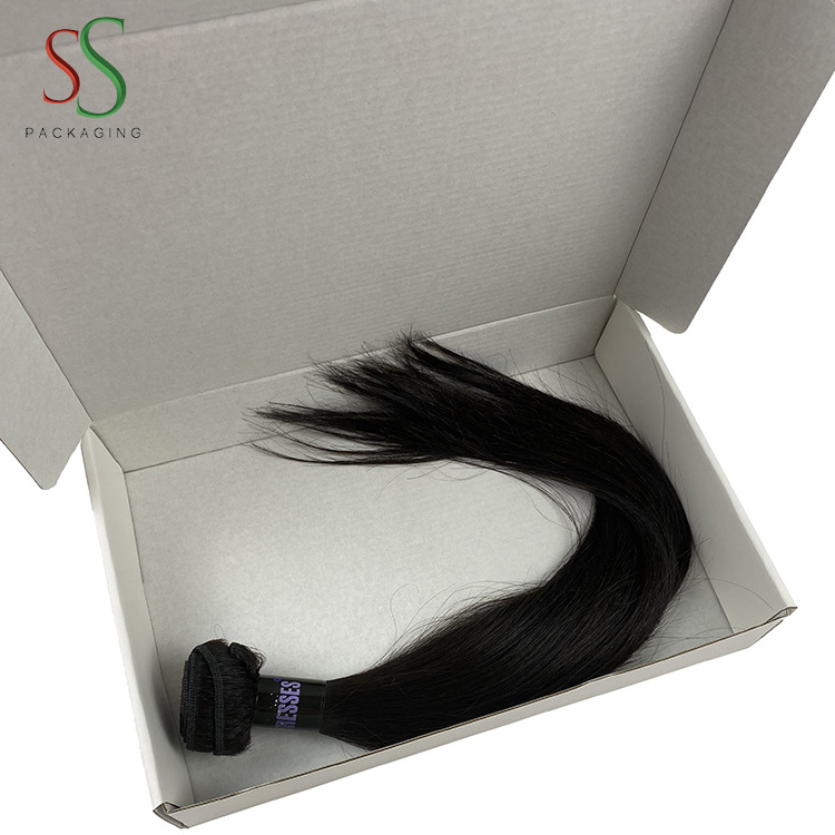 Hair bundle adhesive sticker hair bags and label wraps hair box