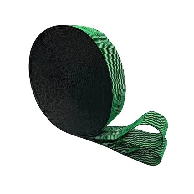 Wholesale 4-9.5cm Manufacturer's Ready Stock Sofa Webbing Polypropylene Green Rubber Sofa Elastic Band