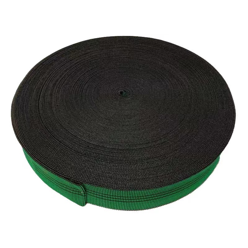 Wholesale 4-9.5cm Manufacturer's Ready Stock Sofa Webbing Polypropylene Green Rubber Sofa Elastic Band