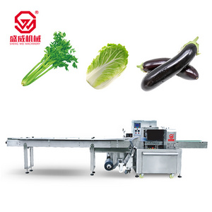 Vegetables Plastic Bag Automatic Flow Pack And Fruit with Tray for Lettuce Machine Vegetable Packing Machine