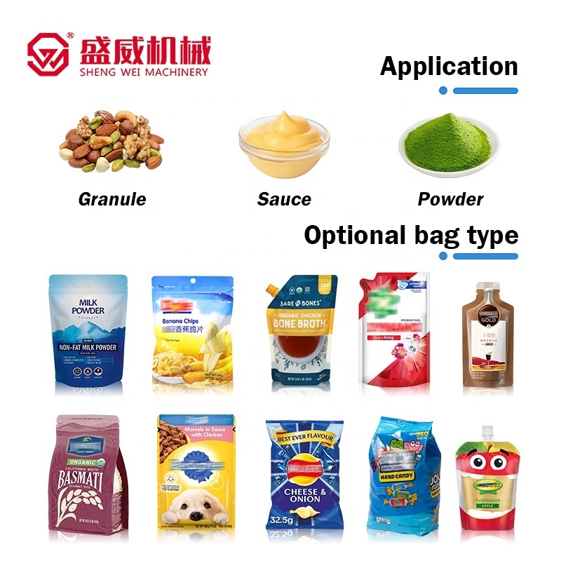 Custom Dried Fruit Packaging Corn Cashew Animal Feed 5 Kg Rice Shrimp Seed Weighing Mixed Nuts Zipper Bag Packing Machine