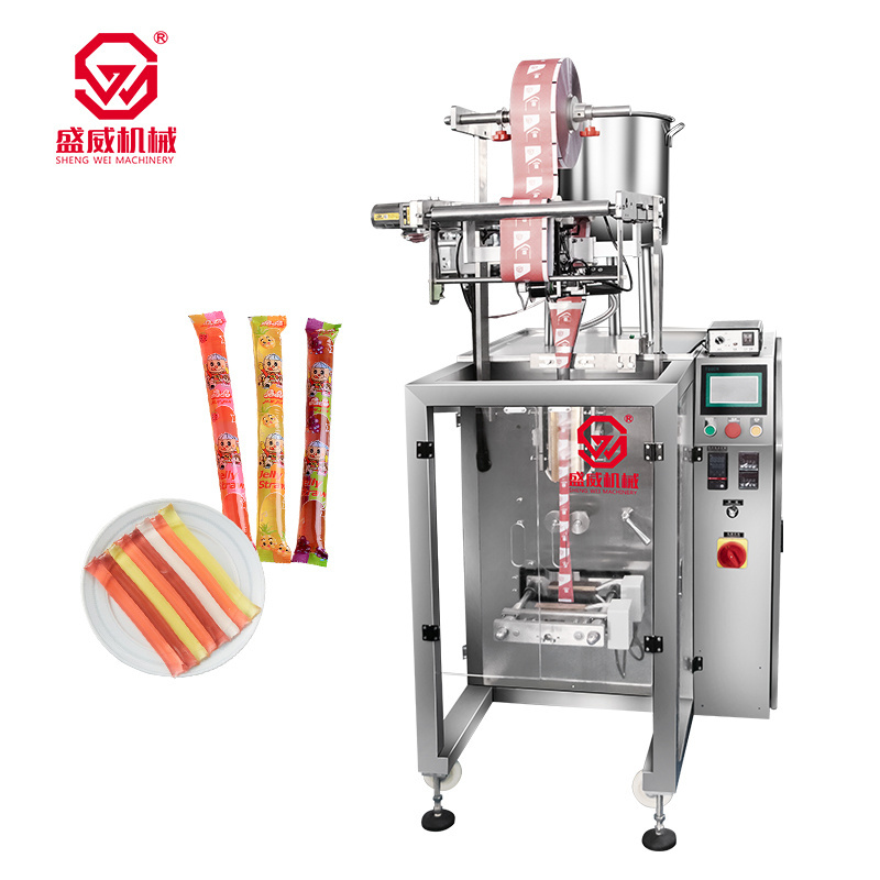 Shengwei Machinery automatic ice lolly bar popsicle stick packaging machine jelly ice pop packing machine