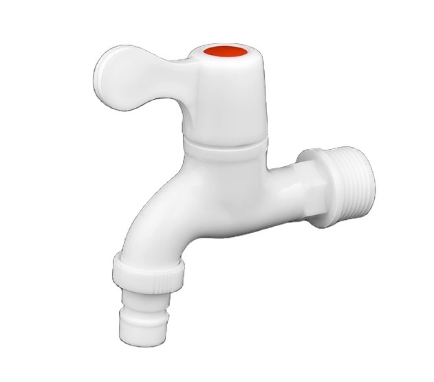 Plastic Saving Cold Water Wall PVC Tap One Way Faucet Type With Nozzle Professional Supplier