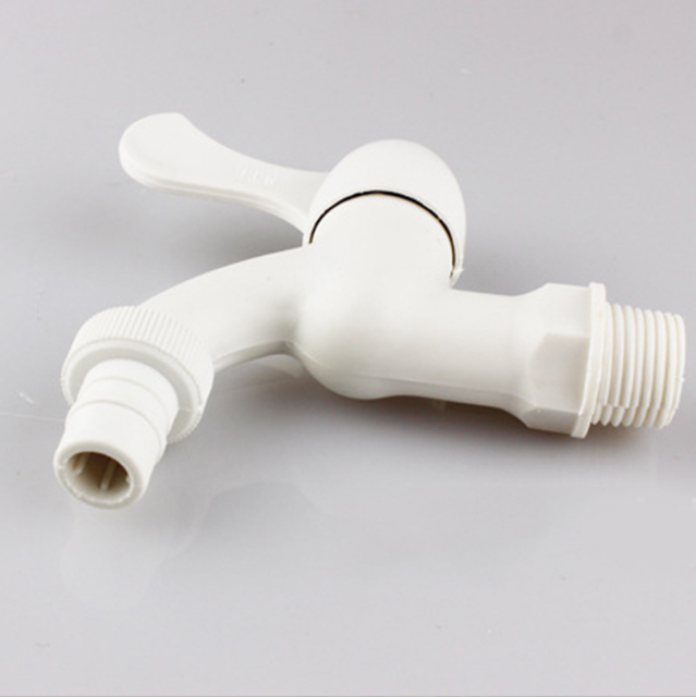 Plastic Saving Cold Water Wall PVC Tap One Way Faucet Type With Nozzle Professional Supplier